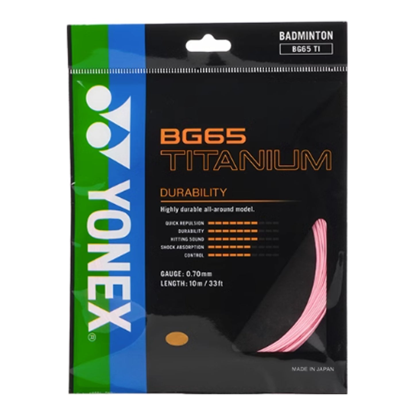 Yonex BG65 Titanium badminton string – Pink