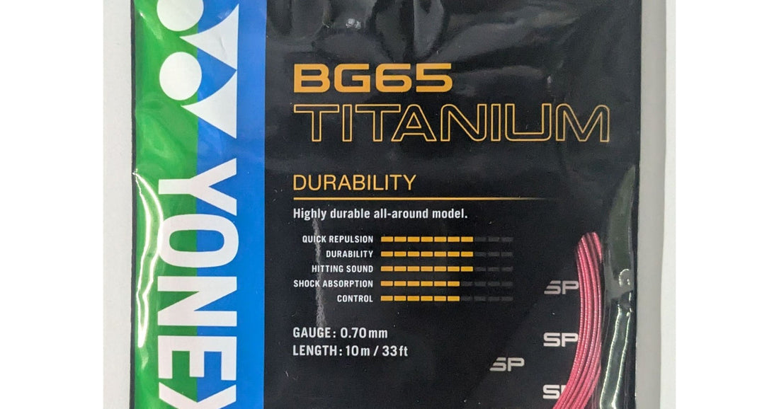 Yonex BG-65 Ti Badminton String - 10m Set - Red