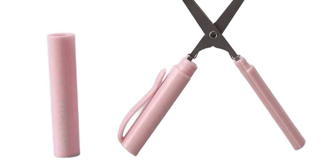Victor Portable Badminton String Scissors - Pink - front view on white background
