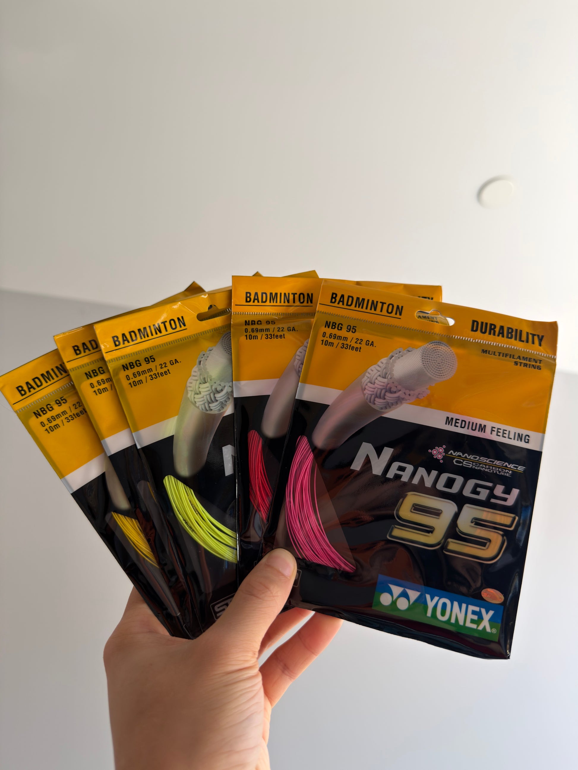 Yonex Nanogy 95 badminton string, 10m set, 0.69mm gauge