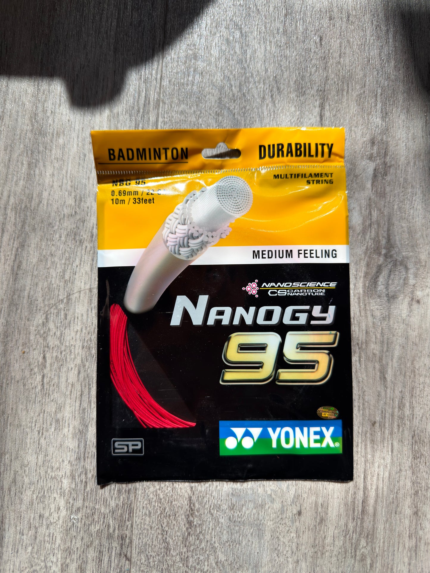 Yonex Nanogy 95 badminton string, 10m set, 0.69mm gauge — image 5
