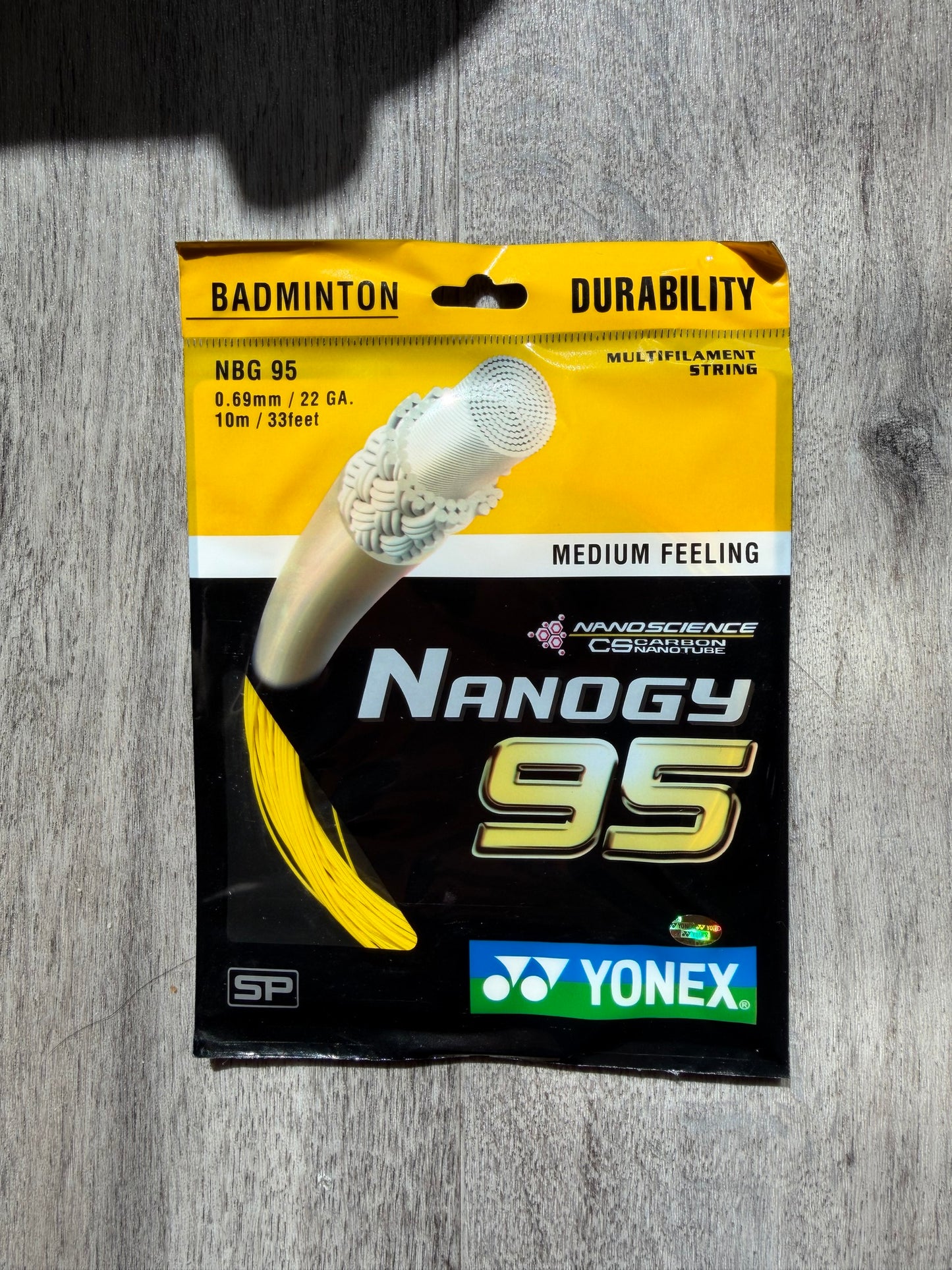 Yonex Nanogy 95 badminton string, 10m set, 0.69mm gauge — image 2