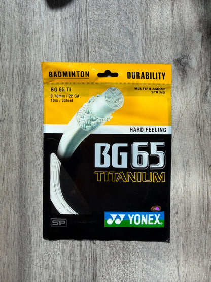 Yonex BG-65 Ti badminton string, 10m set, 0.70mm gauge — image 3