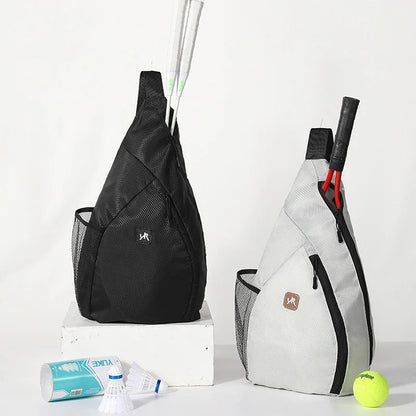Sports Sling Bag Tennis Badminton Racket - Cross Body Shoulder - Large Capacity