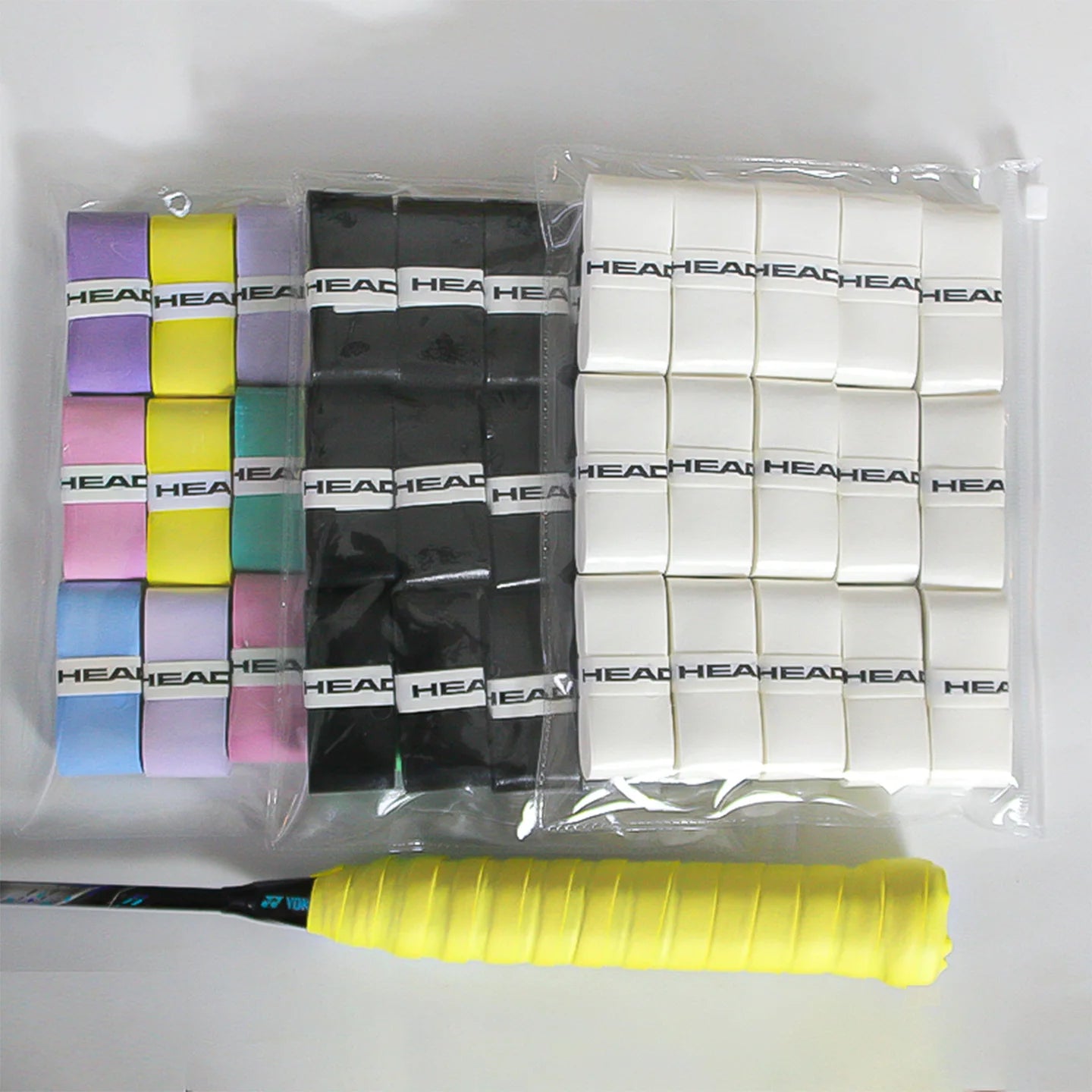 15x HEAD Badminton Tennis Racket Grip Tape - Non-Slip Sticky Handle