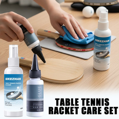 Table Tennis Racket Glue & Cleaner Bundle - 30ml Glue + 100ml Cleaner