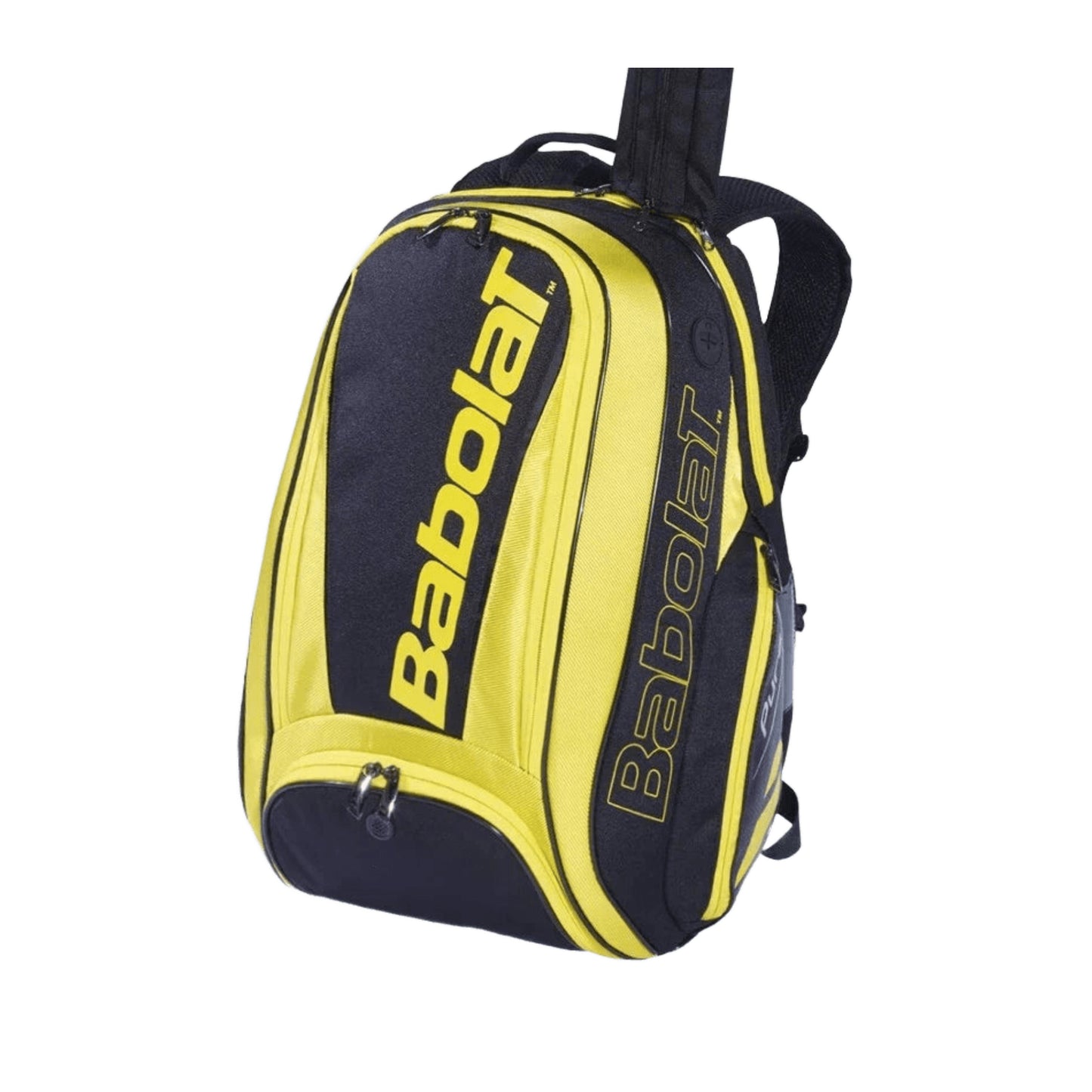 Babolat Pure Aero 2R Backpack (Yellow) — front view on white background