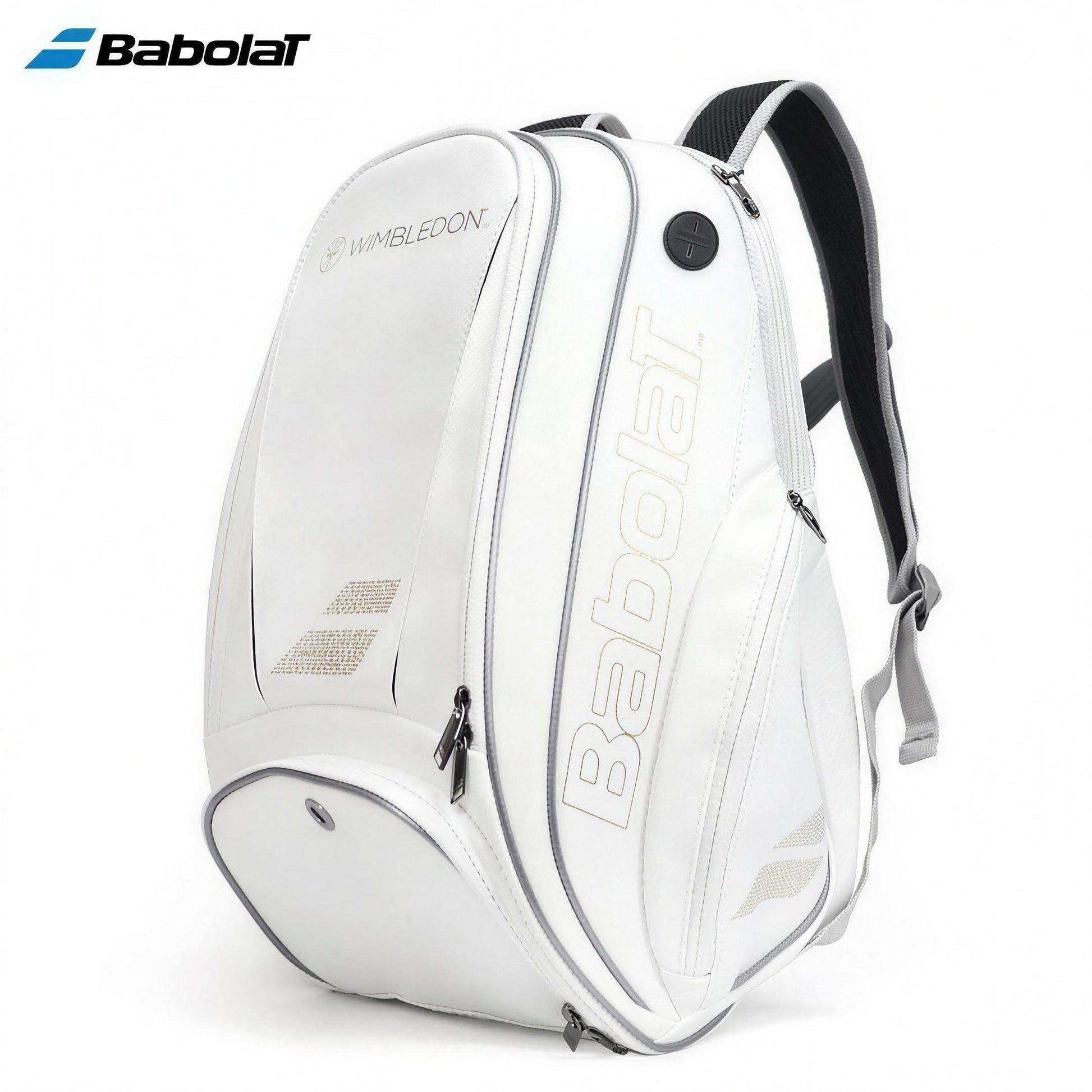 Babolat Pure Wimbledon tennis backpack, front three-quarter view