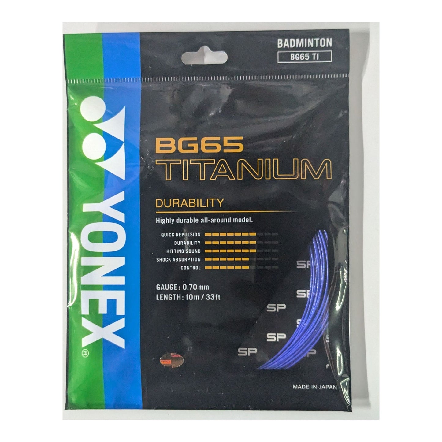 Yonex BG-65 Ti Badminton String – 10m Set – Blue