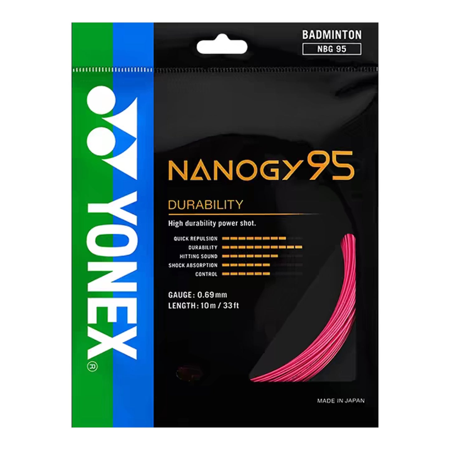 Yonex Nanogy 95 Badminton String – 10m Set – Pink (2)