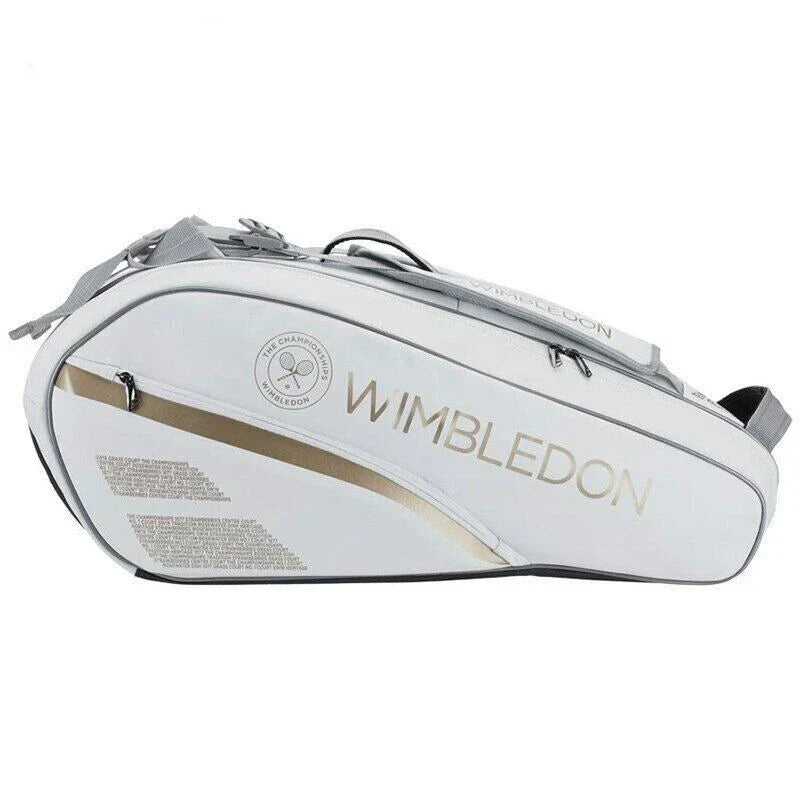 Babolat Wimbledon x6 tennis racket bag, white and gold