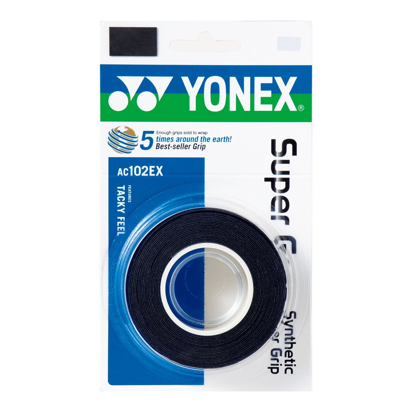 Yonex Super Grap Overgrip – 3 Pack (Assorted Colours) – Black