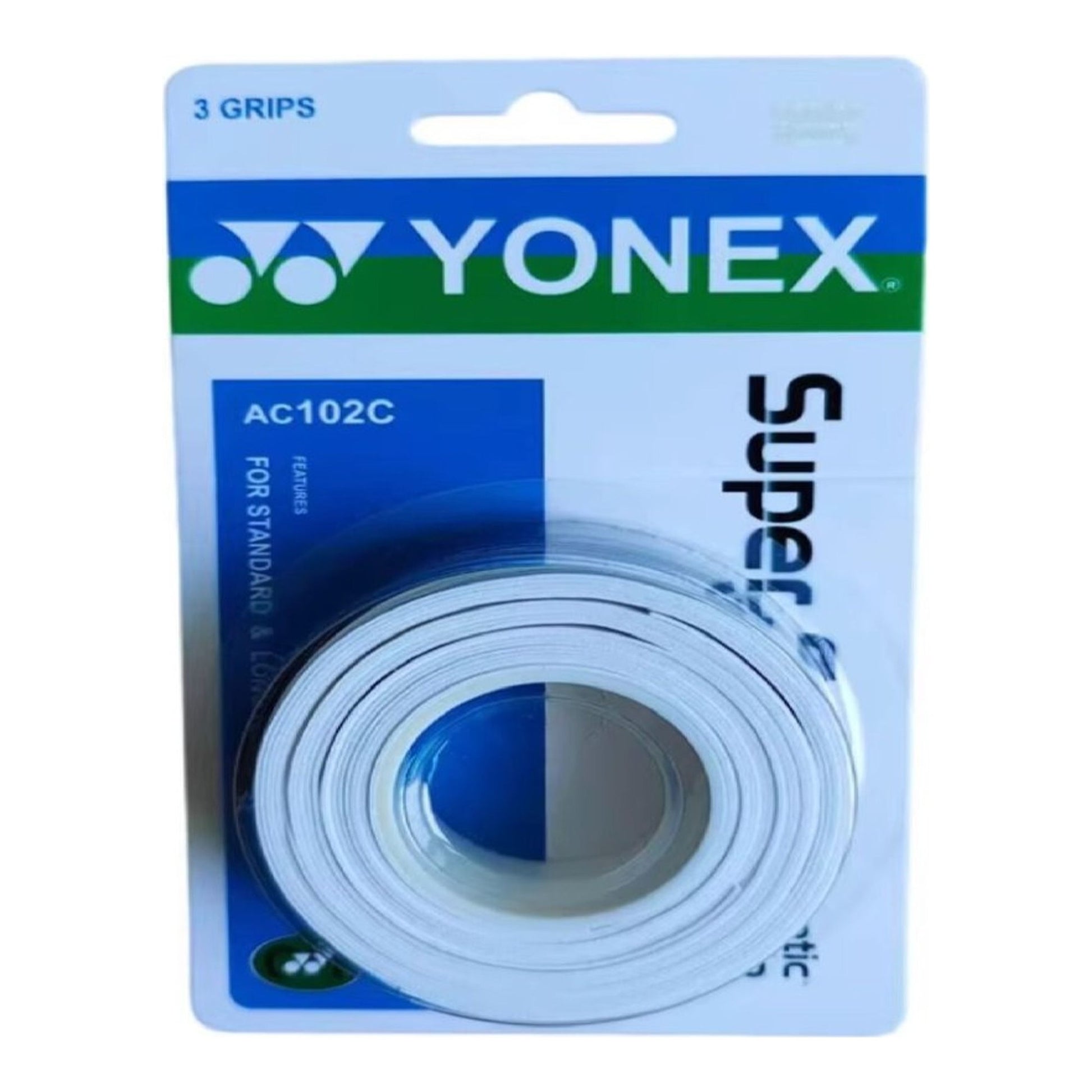 Yonex Super Grap Overgrip – 3 Pack (Assorted Colours) – White