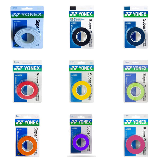 Yonex Super Grap AC102C overgrip 3-pack colour range